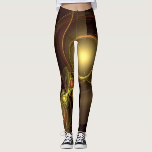 Intimate Connection Abstract Art Leggings