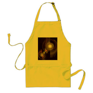 Intimate Connection Golden Energy Abstract Art Adult Apron