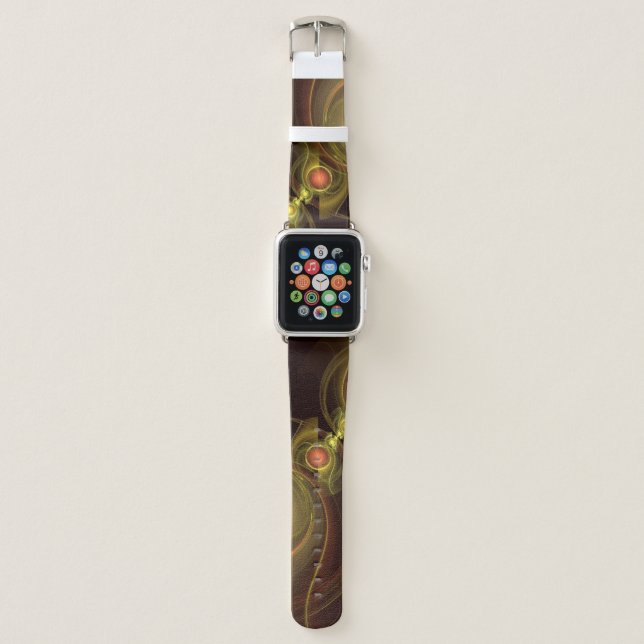 Intimate Connection Golden Energy Abstract Art Apple Watch Band (Front)