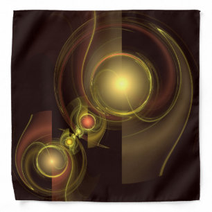 Intimate Connection Golden Energy Abstract Art Bandana