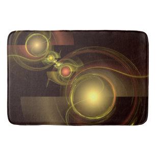 Intimate Connection Golden Energy Abstract Art Bathroom Mat
