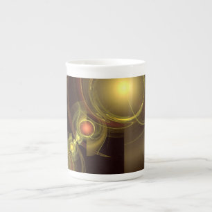 Intimate Connection Golden Energy Abstract Art Bone China Mug