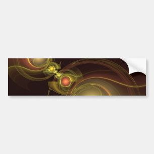 Intimate Connection Golden Energy Abstract Art Bumper Sticker