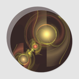 Intimate Connection Golden Energy Abstract Art Car Magnet