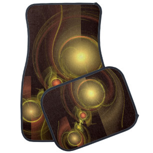 Intimate Connection Golden Energy Abstract Art Car Mat