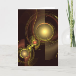 Intimate Connection Golden Energy Abstract Art Card