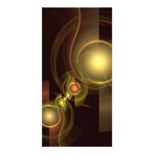 Intimate Connection Golden Energy Abstract Art Card
