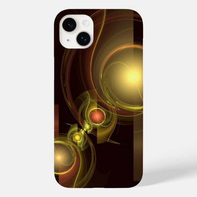 Intimate Connection Golden Energy Abstract Art Case-Mate iPhone Case (Back)