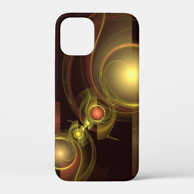 Intimate Connection Golden Energy Abstract Art Case-Mate iPhone Case (Back)