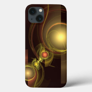 Intimate Connection Golden Energy Abstract Art iPhone 13 Case