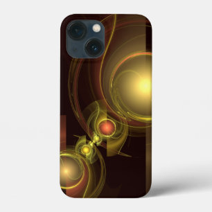 Intimate Connection Golden Energy Abstract Art iPhone 13 Mini Case