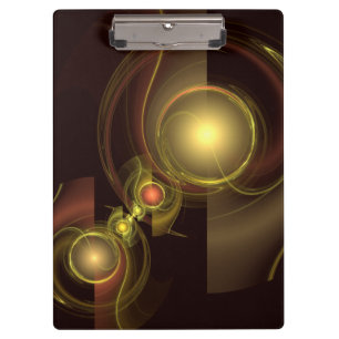 Intimate Connection Golden Energy Abstract Art Clipboard