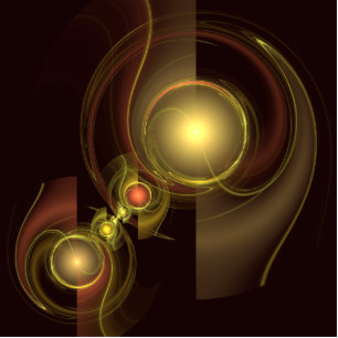 Intimate Connection Golden Energy Abstract Art Cutout