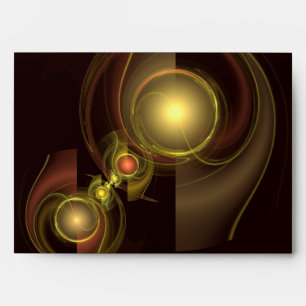 Intimate Connection Golden Energy Abstract Art Envelope