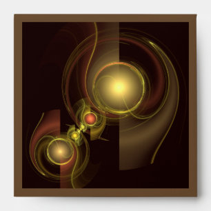 Intimate Connection Golden Energy Abstract Art Envelope
