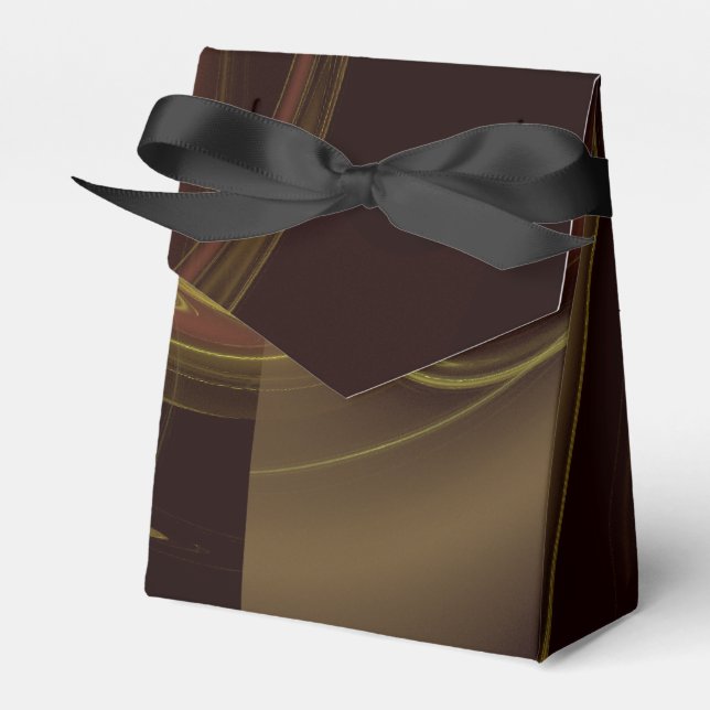 Intimate Connection Golden Energy Abstract Art Favor Boxes (Front Side)