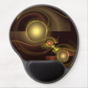 Intimate Connection Golden Energy Abstract Art Gel Mouse Pad