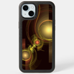 Intimate Connection Golden Energy Abstract Art iPhone 15 Plus Case