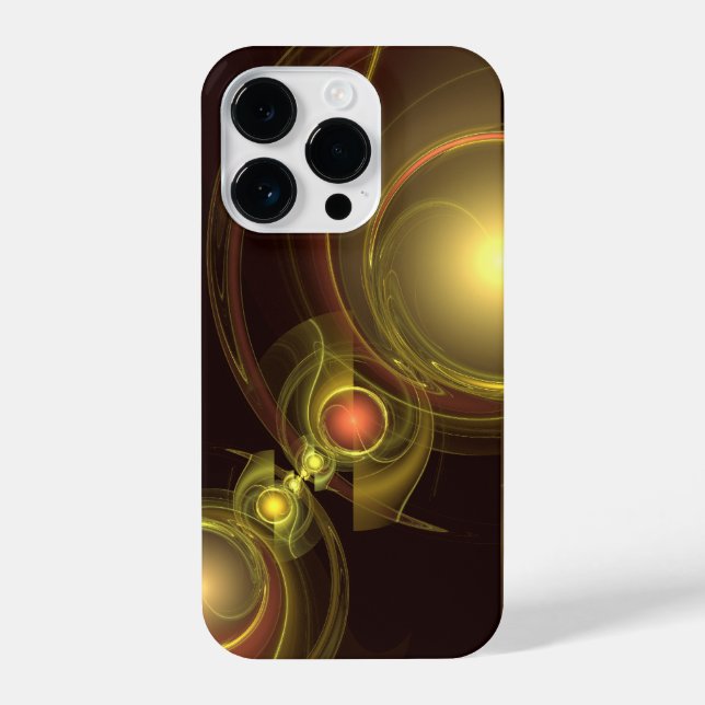 Intimate Connection Golden Energy Abstract Art iPhone Case (Back)