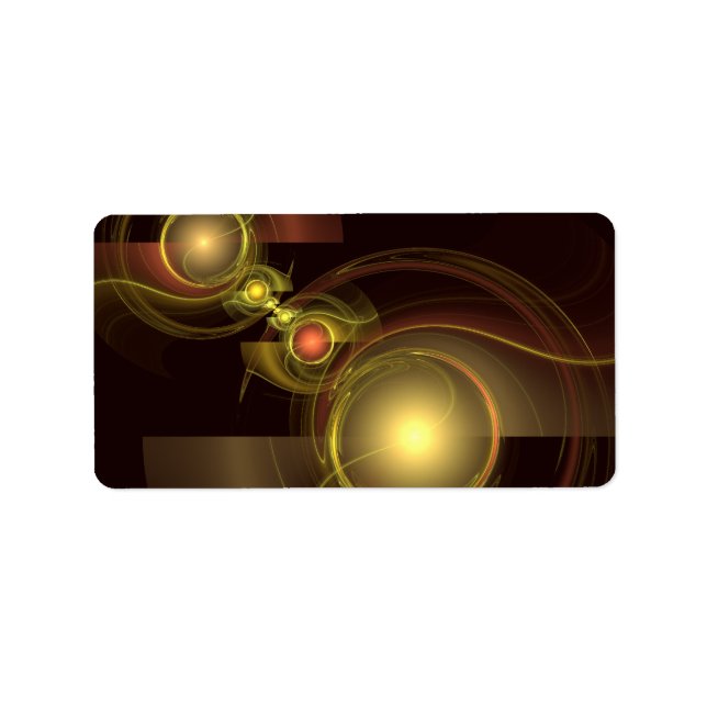 Intimate Connection Golden Energy Abstract Art Label (Front)