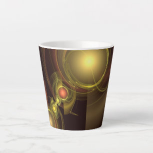 Intimate Connection Golden Energy Abstract Art Latte Mug