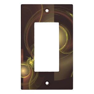 Intimate Connection Golden Energy Abstract Art Light Switch Cover