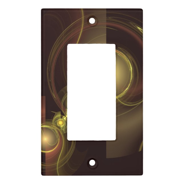 Intimate Connection Golden Energy Abstract Art Light Switch Cover (Front)