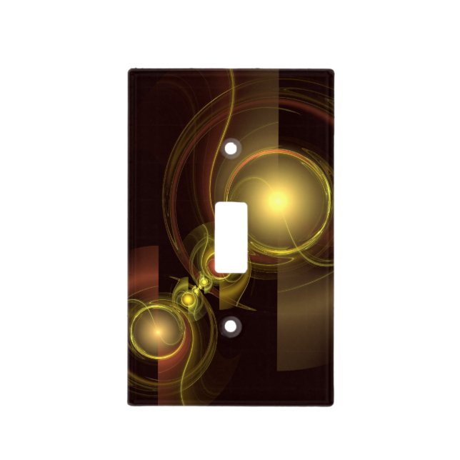 Intimate Connection Golden Energy Abstract Art Light Switch Cover (Front)