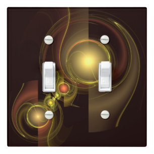 Intimate Connection Golden Energy Abstract Art Light Switch Cover