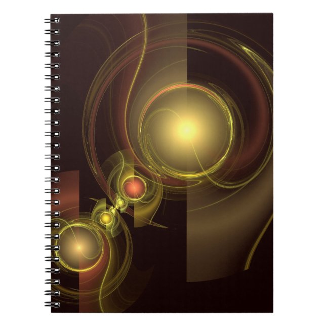 Intimate Connection Golden Energy Abstract Art Notebook (Front)