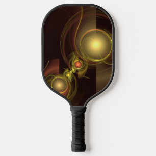 Intimate Connection Golden Energy Abstract Art Pickleball Paddle