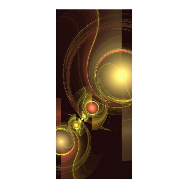 Intimate Connection Golden Energy Abstract Art Rack Card (Front)