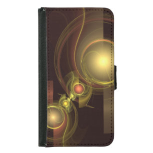 Intimate Connection Golden Energy Abstract Art Samsung Galaxy S5 Wallet Case