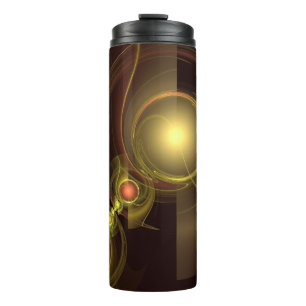 Intimate Connection Golden Energy Abstract Art Thermal Tumbler