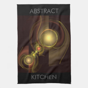 Intimate Connection Golden Energy Abstract Art Towel