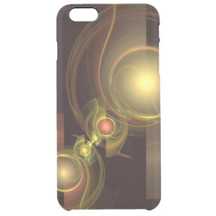 Intimate Connection Golden Energy Abstract Art Clear iPhone 6 Plus Case