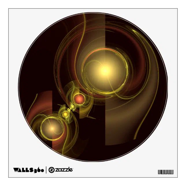 Abstract Intimate Connection Frame Intimate Connection Golden Energy Abstract Art Wall Sticker | Zazzle