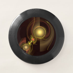 Intimate Connection Golden Energy Abstract Art Wham-O Frisbee