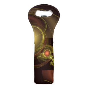 Intimate Connection Golden Energy Abstract Art Wine Bag