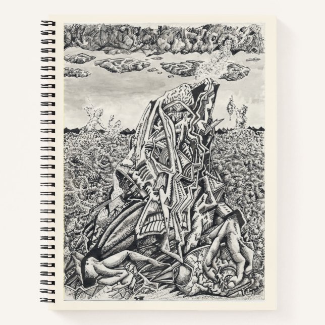 Intimidation, india ink drawing notebook (Front)
