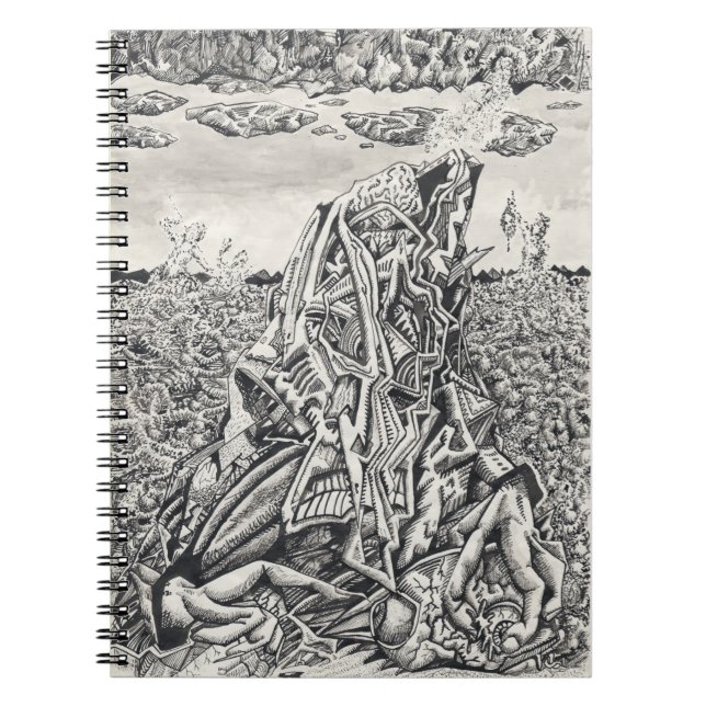 Intimidation, india ink drawing notebook (Front)