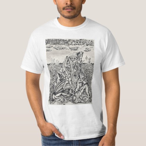 Intimidation india ink drawing T_Shirt