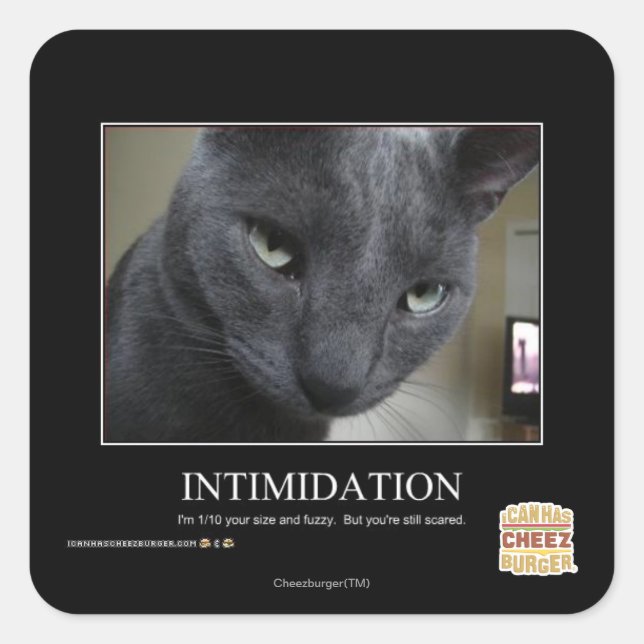 Intimidation Square Sticker (Front)