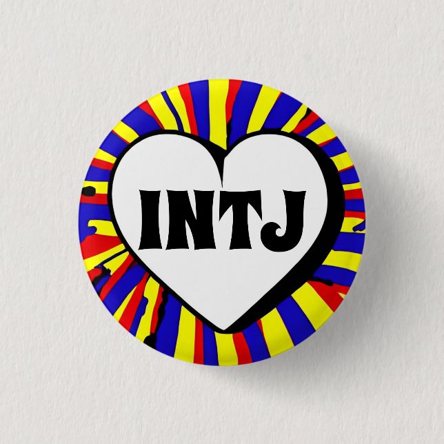 INTJ MBTI 3 Cm Round Badge Button (Front)