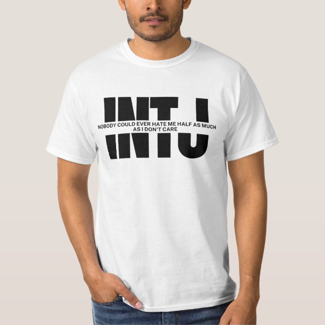 INTJ mind humor Funny Saying Minimalist INTJ funny T-Shirt (Front)