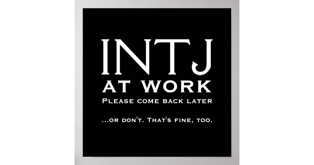 INTJ MBTI personality animal Poster Print