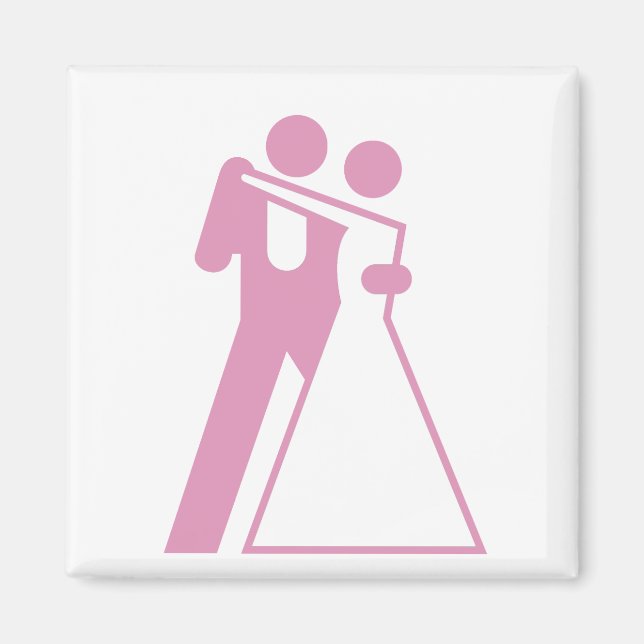 Int'l Sign for Bride & Groom Magnet (Front)
