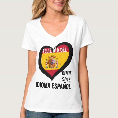 Intl Spanish Language Day Lovely Spanish Teacher T_Shirt