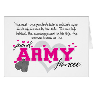 Into a Soldier's eyes - Proud Army Fiancee Cards