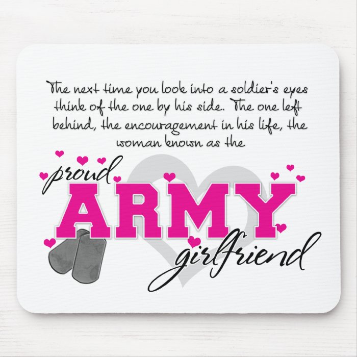Into a Soldier's eyes   Proud Army Girlfriend Mousepad